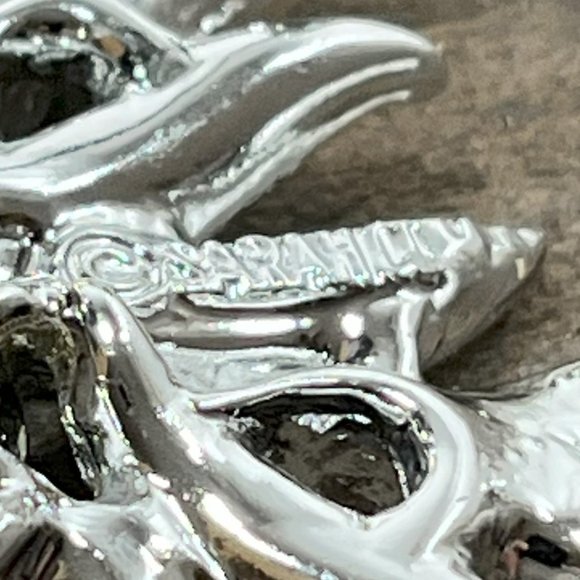 Vintage Sarah Coventry Silvertone AB Rhinestone Flower Silver Pin Brooch - Picture 7 of 7